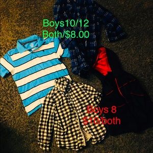 Boys shirts,robe, and jacket
